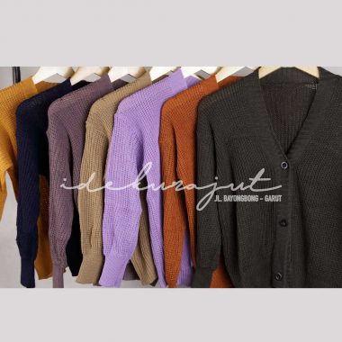  Cardigan  Rajut  Oversize  Merissa Kancing  3 Idekurajut